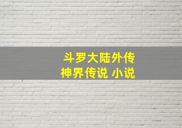 斗罗大陆外传神界传说 小说